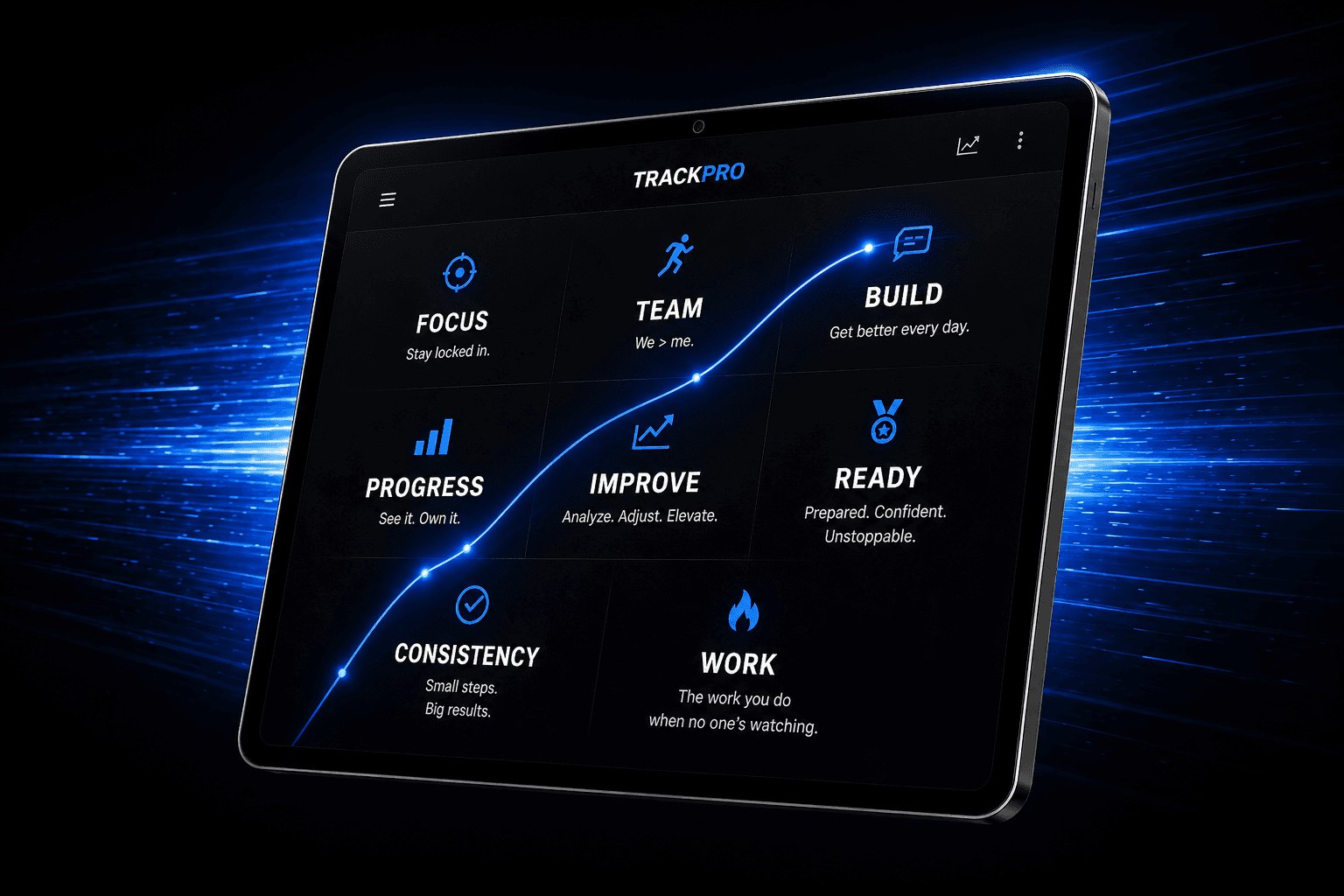 Athlete training energy graphic